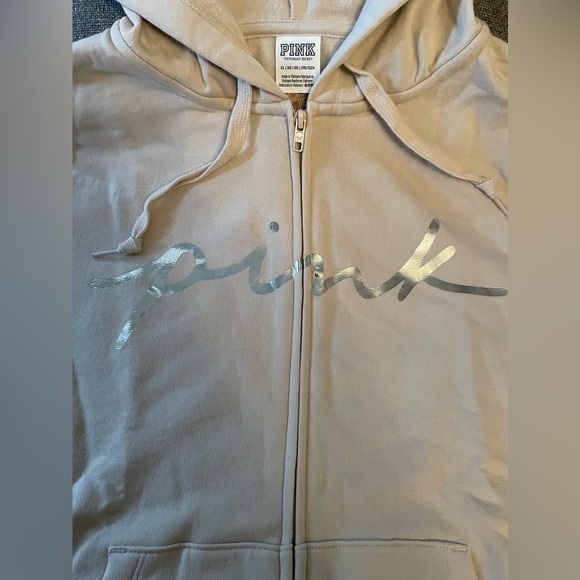NWT: Victoria’s Secret PINK Soft Fleece Full Zip Hooded Sweatshirt:  X-Large - Picture 6 of 9